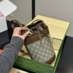 Gucci Housebit 1955 Small Bucket Bag Brown 18Cm - Image 2
