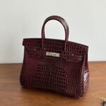 Hermes Birkin 30 Bordeaux Shiny Silver Hardware 30Cm - Image 4
