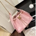 Chanel 25 Small Handbag Metallic And Gold Tone Metal Light Pink 26Cm AS5293 B20304 NAGEO - Image 2