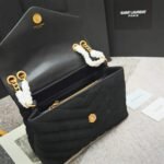 Saint Laurent Loulou Small Flap Bag Suede Black 25Cm - Image 9