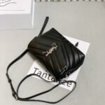Saint Laurent Loulou Toy Strap Bag In Quilted Y Black 20Cm 678401DV7061000 - Image 3