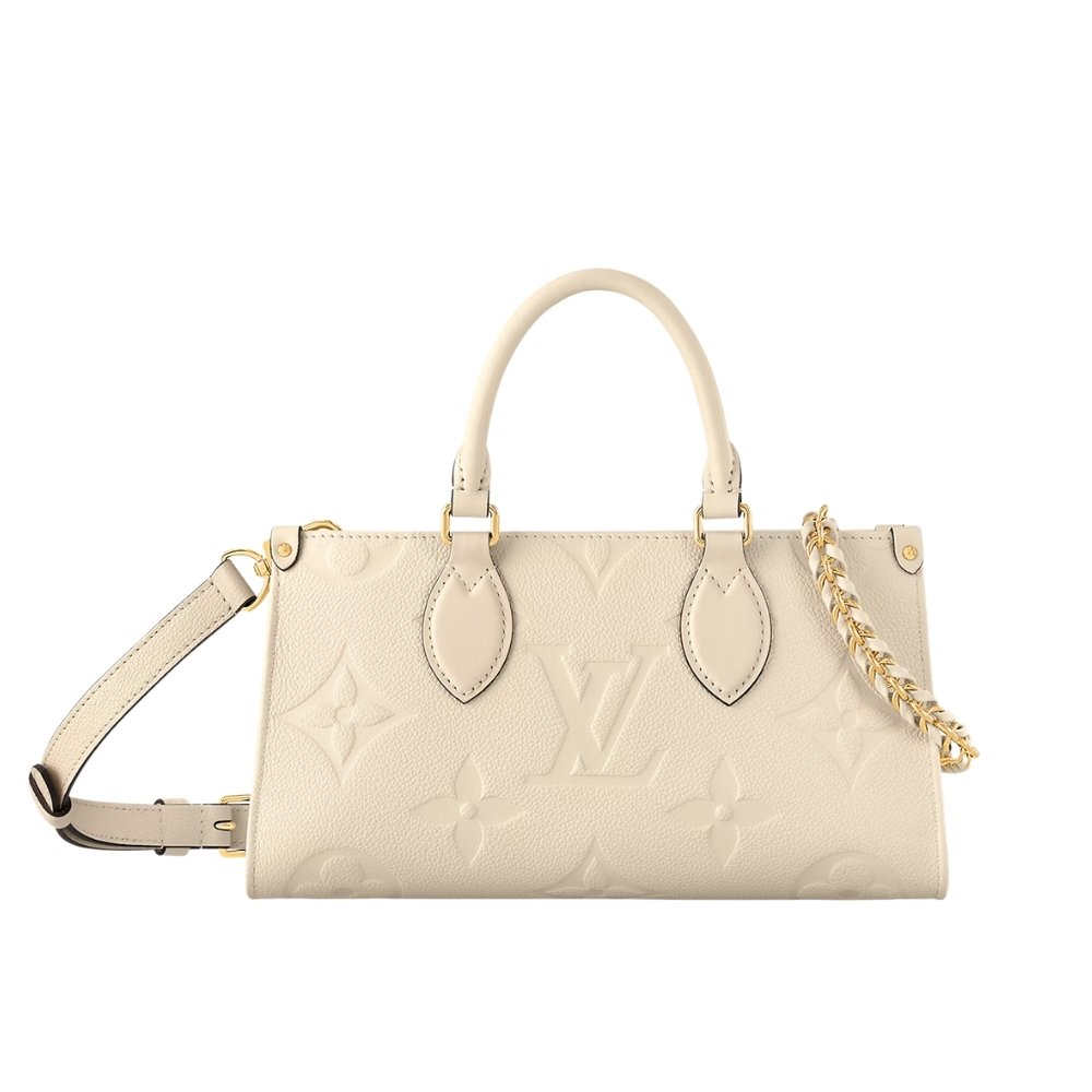 12-2-1-2 Louis Vuitton Onthego East West Bag Creme Beige 25Cm M23698 - Image 1