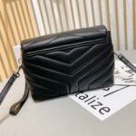 Saint Laurent Loulou Toy Strap Bag In Quilted Y Black 20Cm 678401DV7061000 - Image 6