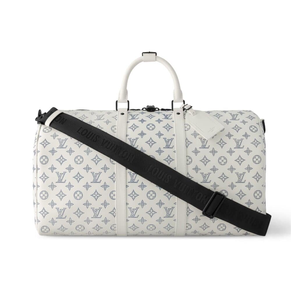 121-1000x1000-1 Louis Vuitton Keepall Bandoulière 50 White 50Cm M24954 - Image 1