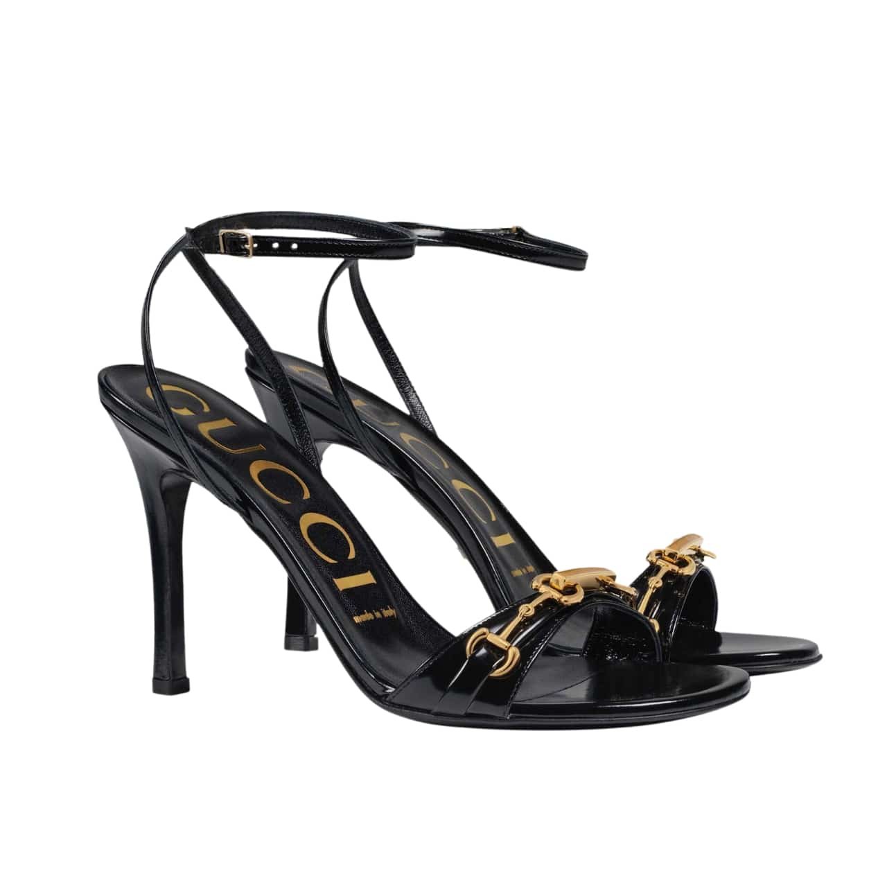 137-7 Gucci Moorea Sandals Black - Image 1