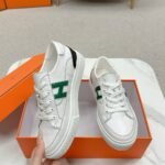 Hermes Deep Sneaker Blanc And Vert Bouteille H251837ZH14400 - Image 5