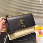 Saint Laurent Sunset Medium Chain Bag In Smooth Black And Beige 22Cm 442906D42EW1089 - Image 3