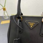 Prada Galleria Saffiano Leather Mini Bag Black 20Cm 1BA906 NZV F0002 V EOM - Image 5