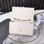 Saint Laurent Kate Tassel Medium Shiny White 24Cm 354119DND0J9207 - Image 8