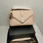 Saint Laurent College Large Chain Bag Beige 25Cm - Image 2