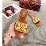 Louis Vuitton Lock It Flat Mule Cognac Brown Leather 1A8SVI - Image 3