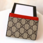 Gucci GG Supreme Padlock Wallet Red And Beige 11Cm - Image 4