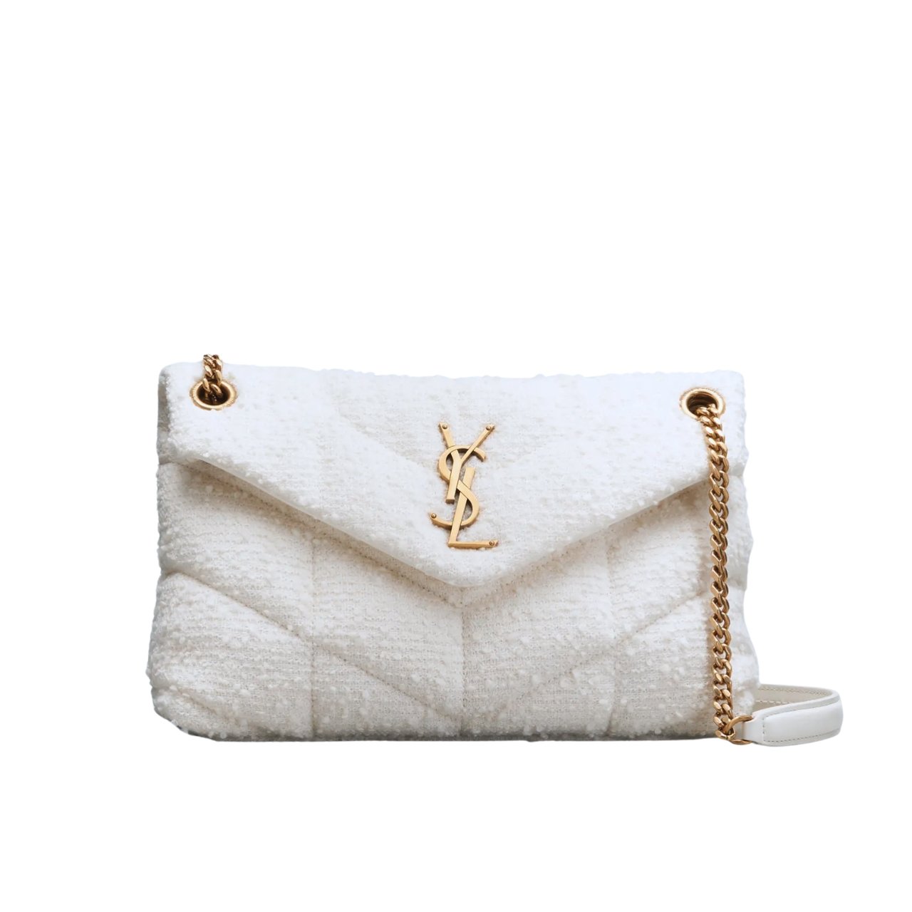 260 Saint Laurent Small Loulou Boucle Bag White 23Cm - Image 1