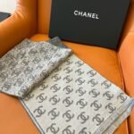 Chanel 24B Full CC Scarf Grey And Black 180Cm - Image 5