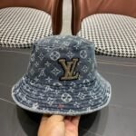 Louis Vuitton Monogram Bucket LV Logo Denim Blue - Image 5