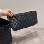 Saint Laurent Icare Shopping Bag In Quilted Black Silver 40Cm - Image 5