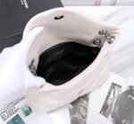 Saint Laurent Loulou Small Chain Bag In Matelassé Y White Silver 29Cm 494699DV7269207 - Image 7