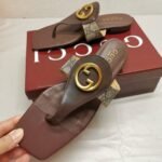 Gucci Blondie Thong Sandals Brown P00810550 - Image 5