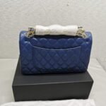 Chanel Classic Medium Flap Navy And Gold 25Cm - Image 6
