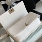 Chanel Boy Bag White Gold Hardware 25Cm A67086 - Image 6