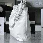 Chanel 22 Handbag White With Silver 42Cm AS3261 - Image 3