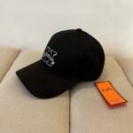 Hermes Davis H Sellier Cap Black - Image 3