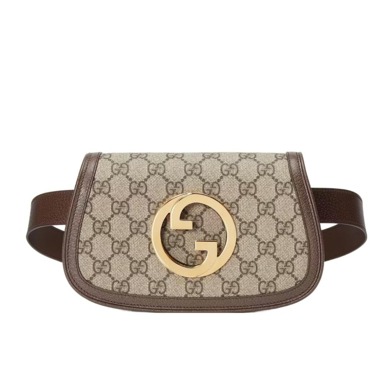 386-1 Gucci Blondie Belt Bag GG Supreme Beige Ebony 90Cm 703807 K9GSG 8358 - Image 1