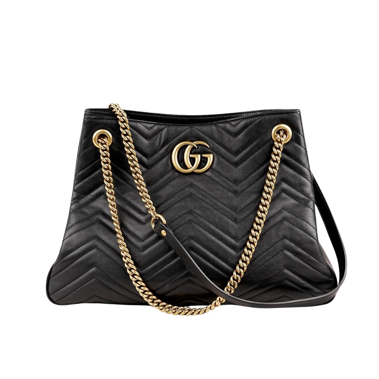 419 Gucci GG Marmont Shoulder Bag Black 32Cm 453569 DRW1T 1000 - Image 1