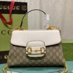 Gucci Horsebit 1955 Mini Top Handle Bag Beige Ebony 29Cm - Image 2