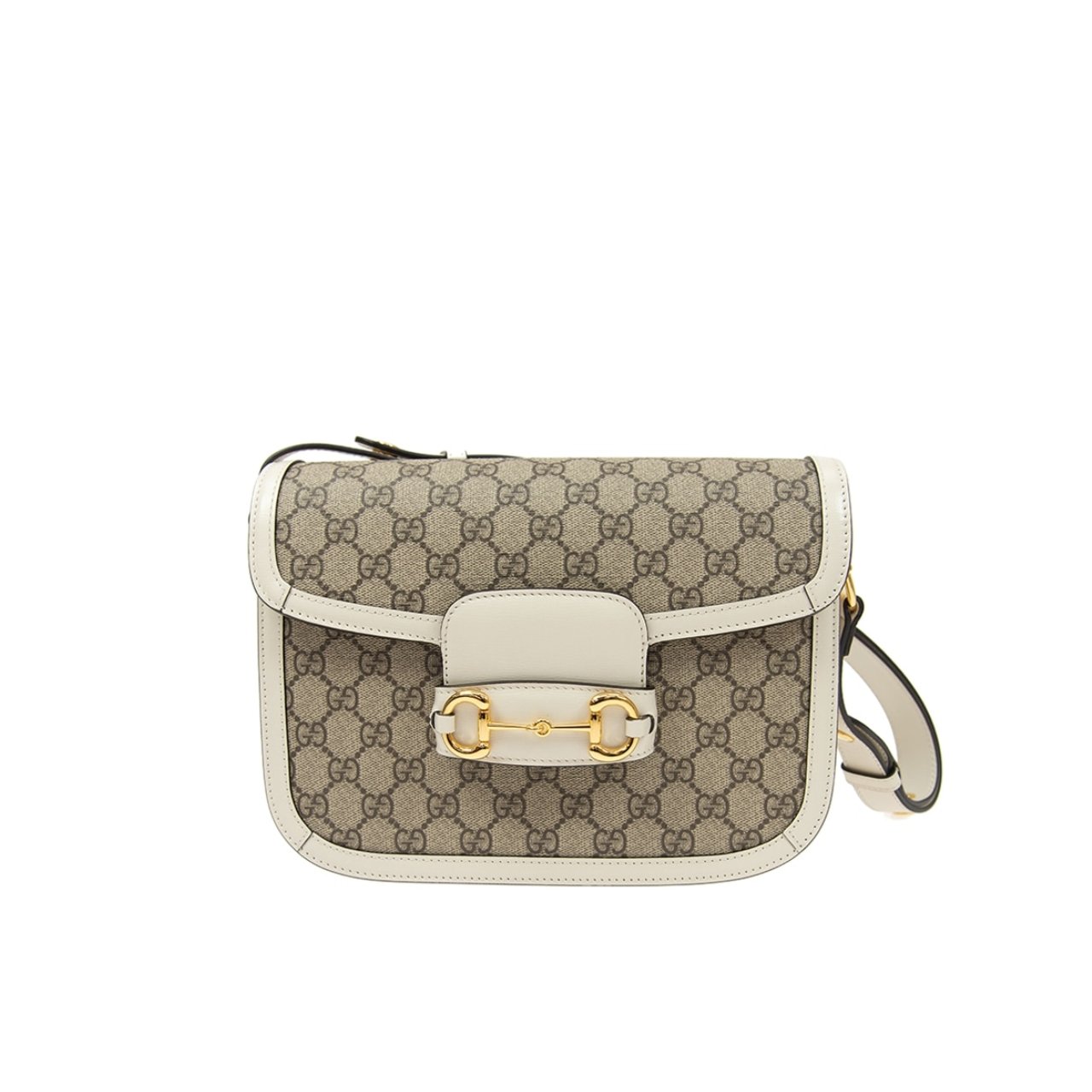 438 Gucci Horsebit 1955 Mini Bag Beige And White 20Cm 658574 HUHHG 9759 - Image 1