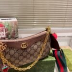 Gucci Ophidia Small Shoulder Bag Beige And Dark Brown 25Cm 735132 FABLE 9442 - Image 5