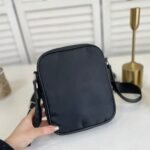 Prada Re Nylon And Saffiano Leather Shoulder Bag Black 20Cm 2VH112 2DMH F0002 V WOP - Image 4