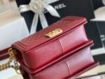 Chanel Medium Boy Caviar Handbags Red 25Cm - Image 4
