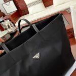 Prada Re-Nylon And Saffiano Leather Tote Bag Black 1BG107RV44F0002VYOX - Image 6