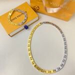 Louis Vuitton Monogram Tied Up Necklace Gold And Silver - Image 3