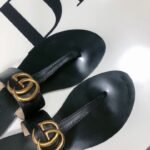 Gucci Double G Thong Leather Black ‎497444 A3N00 1000 - Image 4