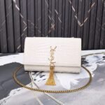 Saint Laurent Kate Tassel Medium Shiny White 24Cm 354119DND0J9207 - Image 2