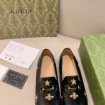 Gucci Jordaan Embroidered Leather Loafer Black 505281 D3V00 1000 - Image 4