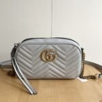 Gucci GG Marmont Small Camera Bag Light Grey 24Cm 447632 AABZB 1712 - Image 2