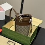 Gucci Housebit 1955 Small Bucket Bag Brown 18Cm - Image 4