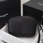 Saint Laurent Lou Camera Bag In Quilted Black Gold 23Cm 612544DV7071000 - Image 4