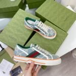 Gucci Women’S Tennis 1977 Sneaker Light Blue 606110 H0G10 3460 - Image 5