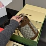 Gucci Housebit 1955 Small Bucket Bag Brown 18Cm - Image 5