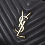 Saint Laurent Lou Camera Bag In Quilted Black Gold 23Cm 612544DV7071000 - Image 6