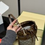 Gucci Housebit 1955 Small Bucket Bag Brown 18Cm - Image 7