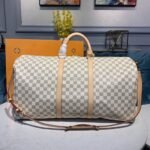 Louis Vuitton Keepall Bandouliere 55 Damier Azur Canvas 55Cm LV N41429 - Image 3