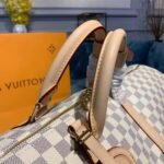 Louis Vuitton Keepall Bandouliere 55 Damier Azur Canvas 55Cm LV N41429 - Image 10