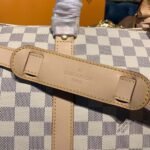 Louis Vuitton Keepall Bandouliere 55 Damier Azur Canvas 55Cm LV N41429 - Image 6
