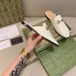Gucci Princetown Leather Slipper White 423513 C9D00 9022 - Image 6
