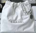 Chanel 22 Handbag White With Silver 42Cm AS3261 - Image 2